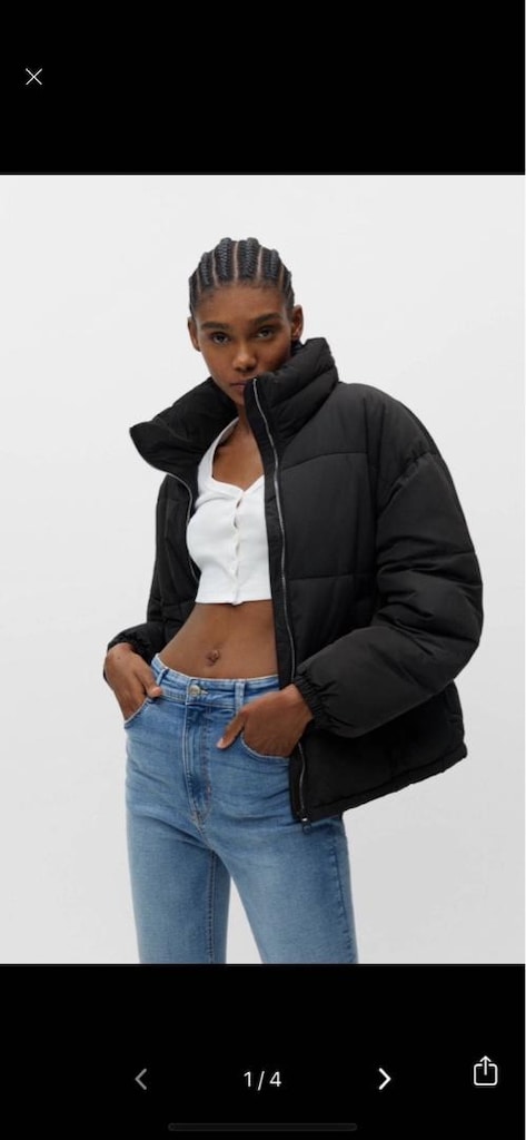 pull&bear siyah şişme mont