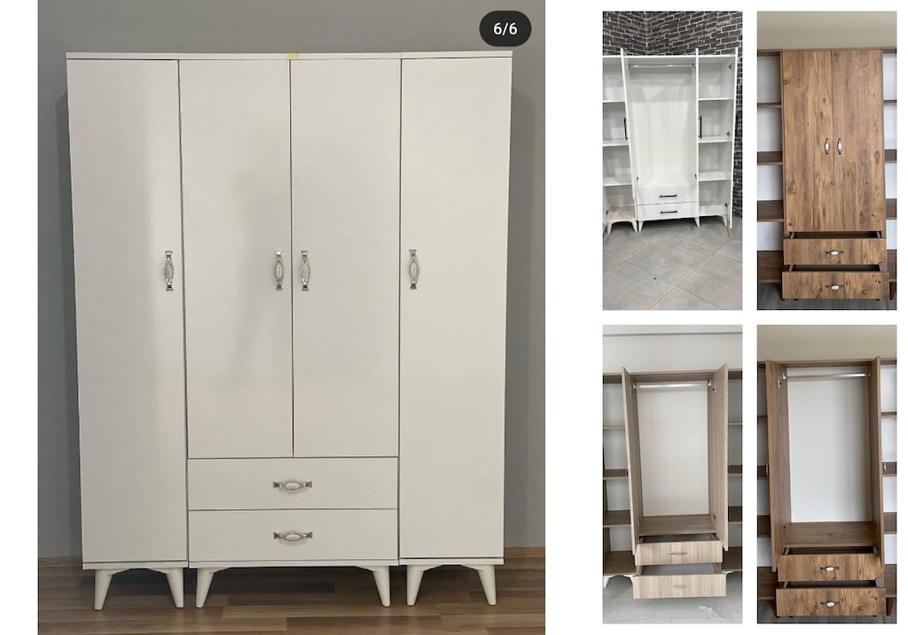 4 kapaklı elbise dolabı otjjfhnzod - 5