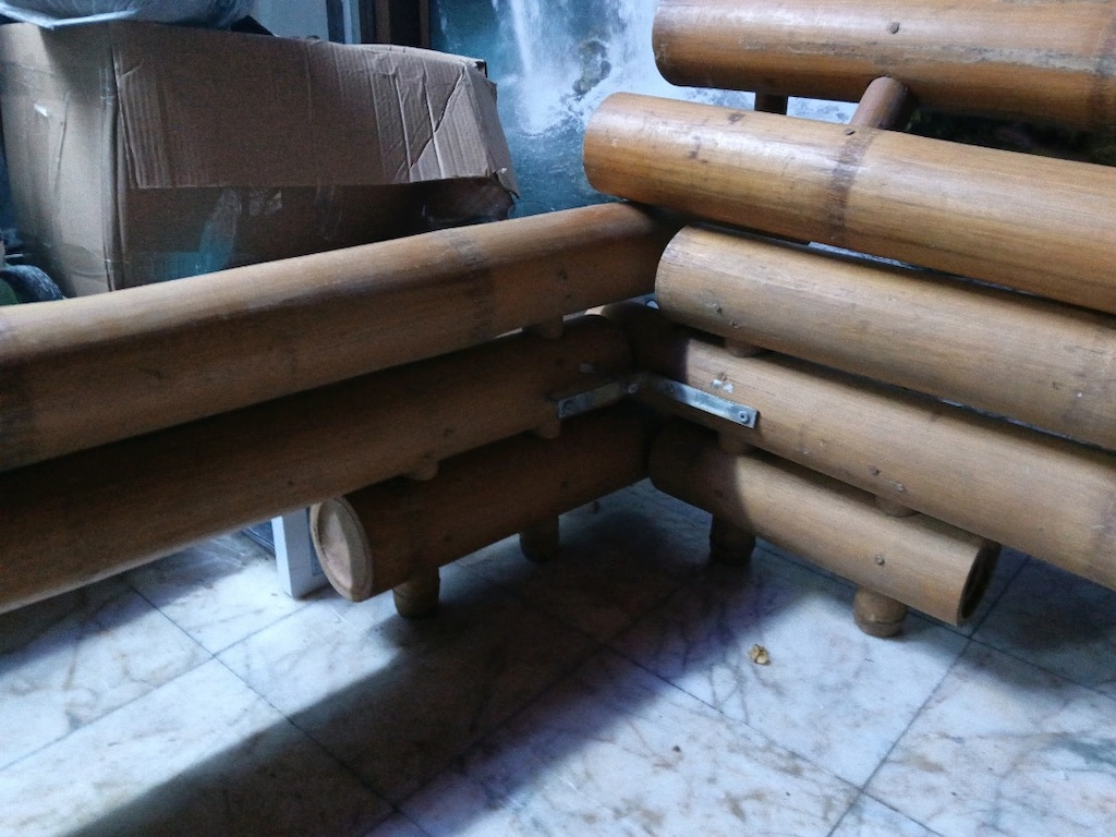 bambu ağacından çift kişilik karyola - 4
