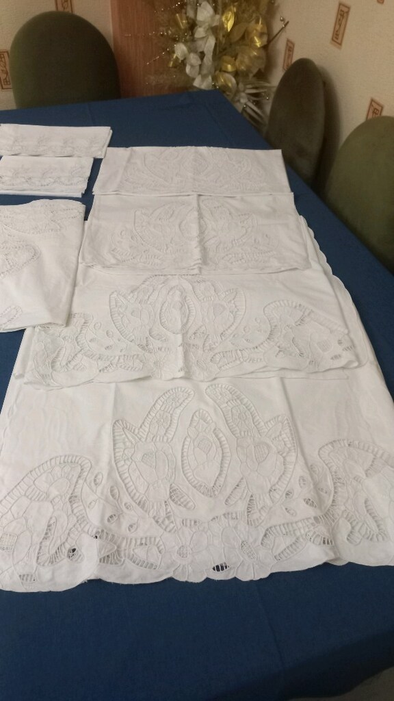 Beyaz işi yatak örtüsü takımı - 4