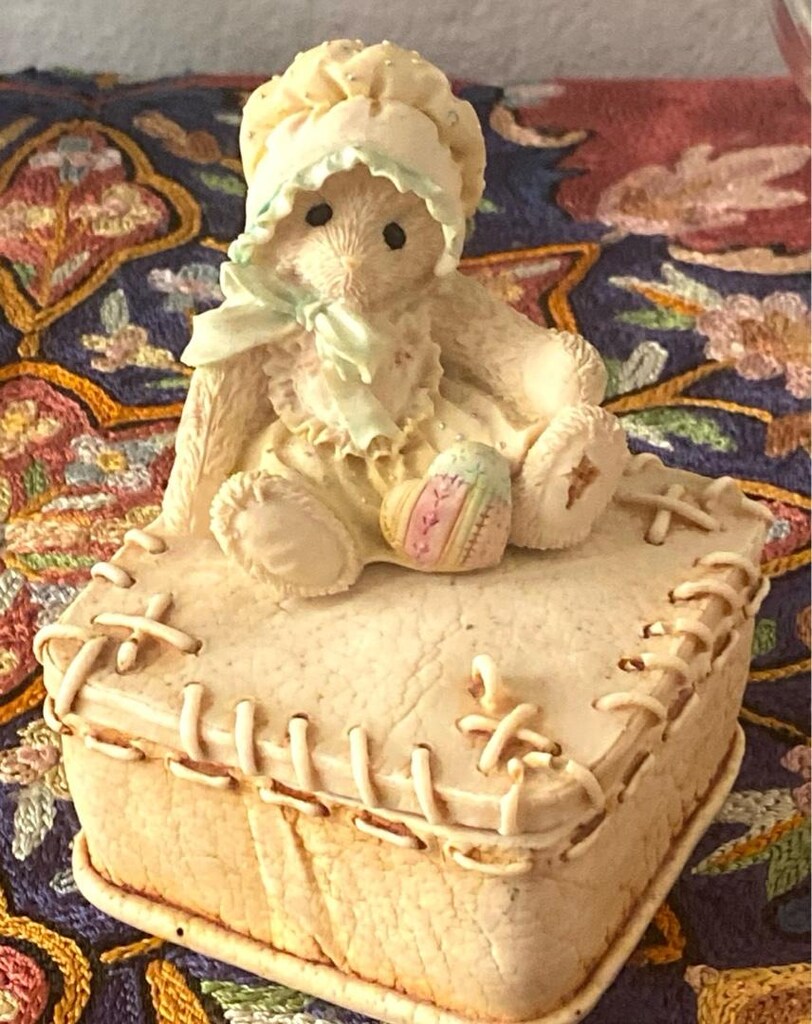 Vintage Tedy Ayıcık Biblolu Takı Kutusu - 10