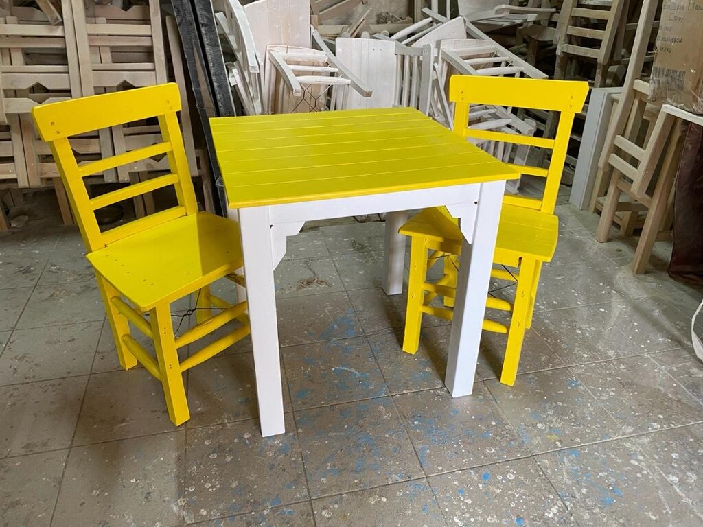 telli sandalye ahşap sandalye sarı sandalye masa imalat - 5