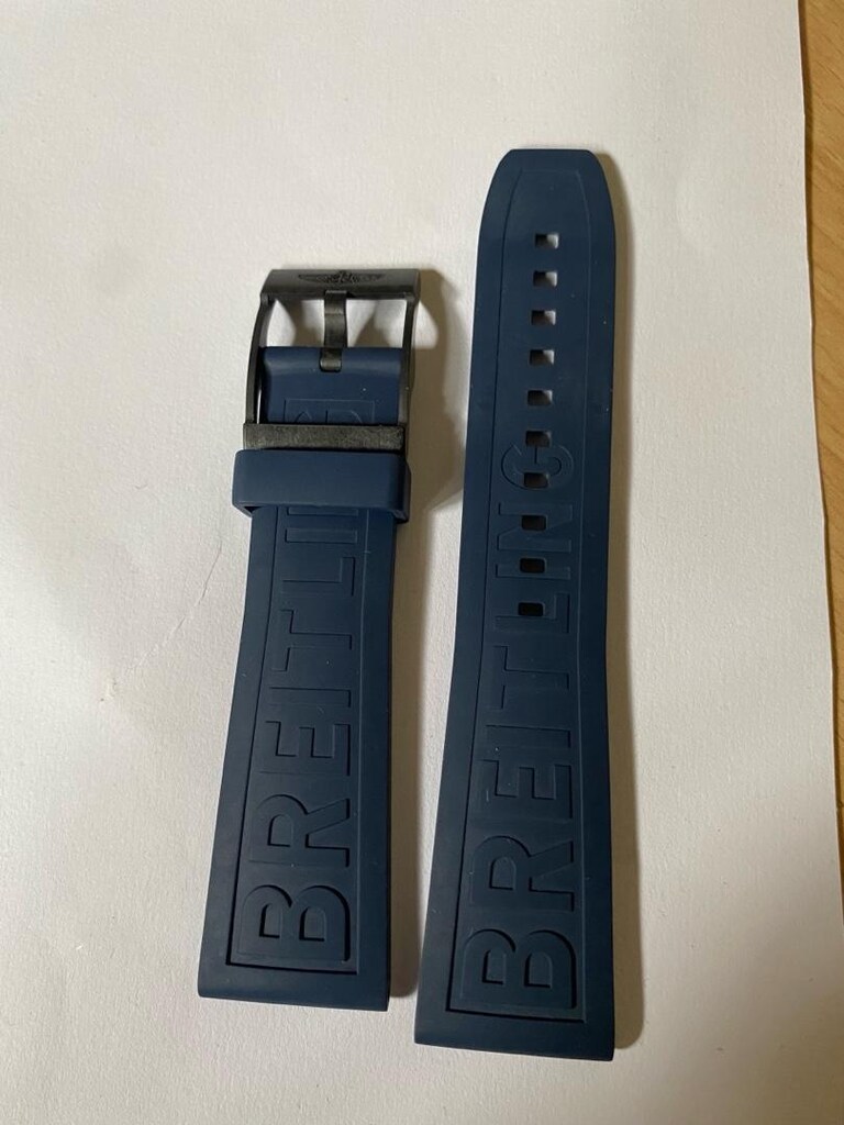 Breitling lacivert 24 mm silikon kordon tokalı - 15