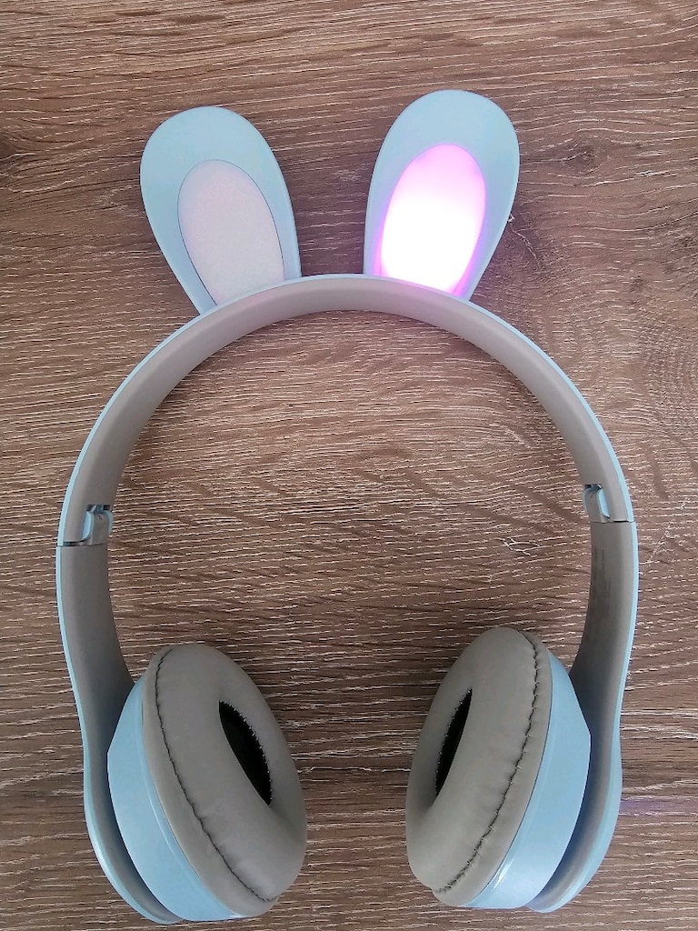 Leyli Tavşan figürlü Kulak üstü Bluetooth kulaklık - 5