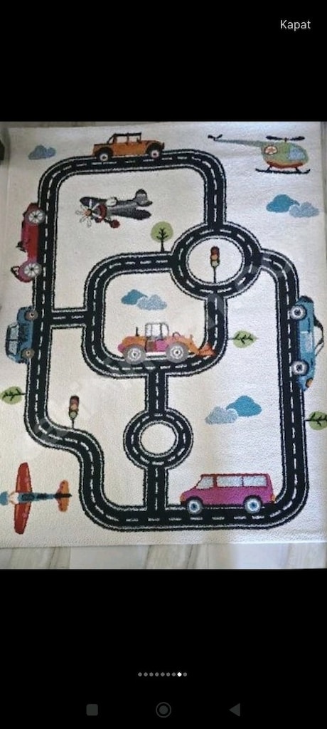 çocuk odası araba yol hot whells oyun halısı 160 x 230 - 2