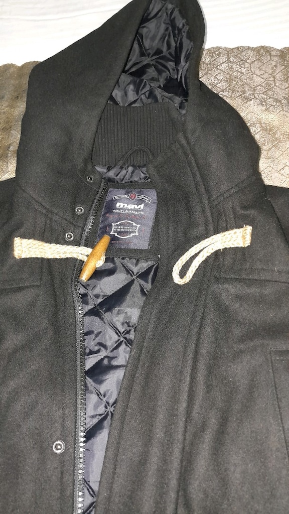 Mavi Marka Kapüşonlu Erkek Kaşe Kaban / Duffle Mont — görsel 3/4