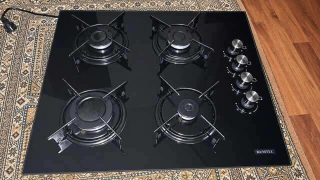 Kumtel Ko 40 Tshdf Siyah Setüstü Ankastre Cam Ocak Oval - Doğalgaz