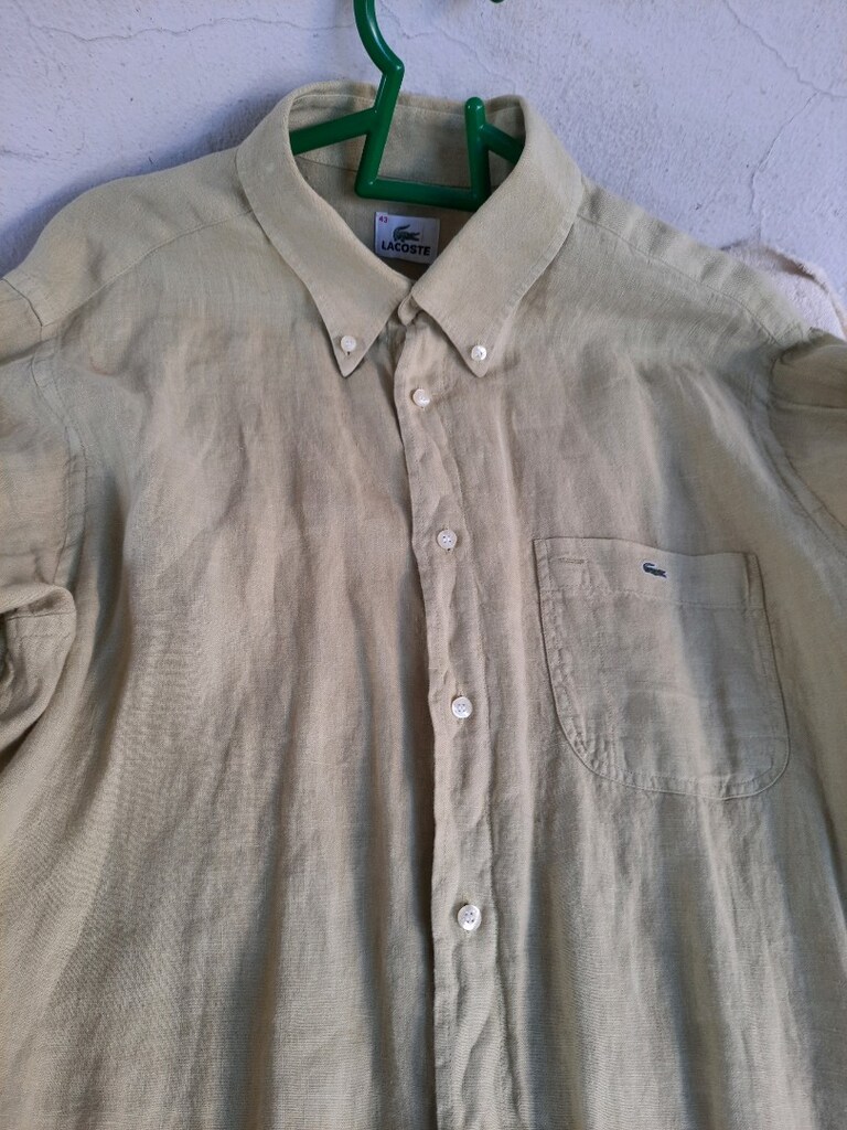 LACOSTE KETEN GÖMLEK ORJİNAL 43 BEDEN XL - 2