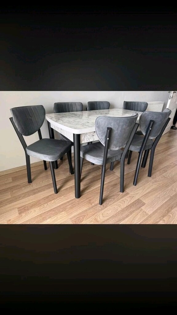 Yemek masası takımı 6 kişilik sıfır renk seçenekleri mevcut - 6