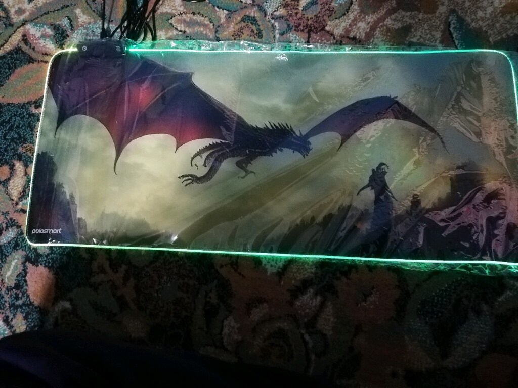 sıfır 70x30 büyük boy klavye maus ped RGB ISIKLI MODEL - 5