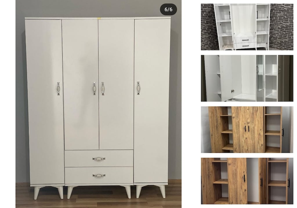 4 kapaklı elbise dolabı ksdfmdpzbm - 3