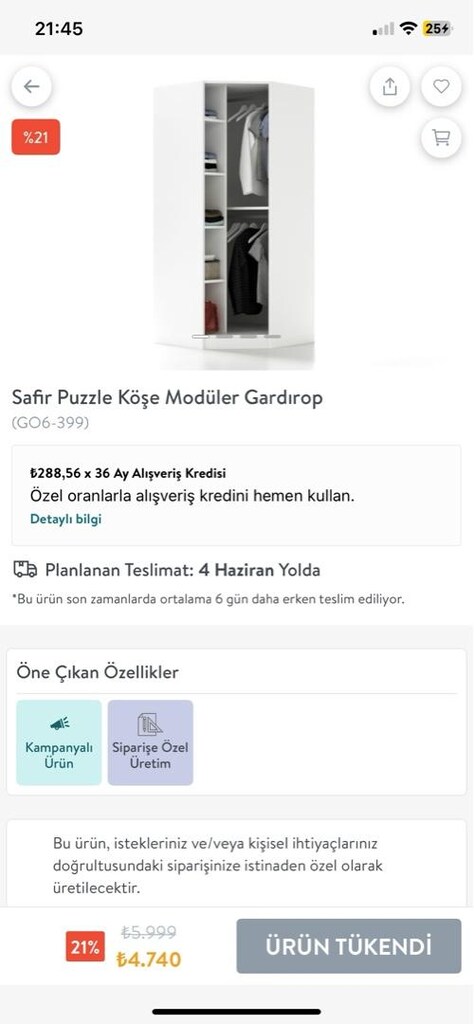 vivense modüler köşe dolap, L dolap - 8