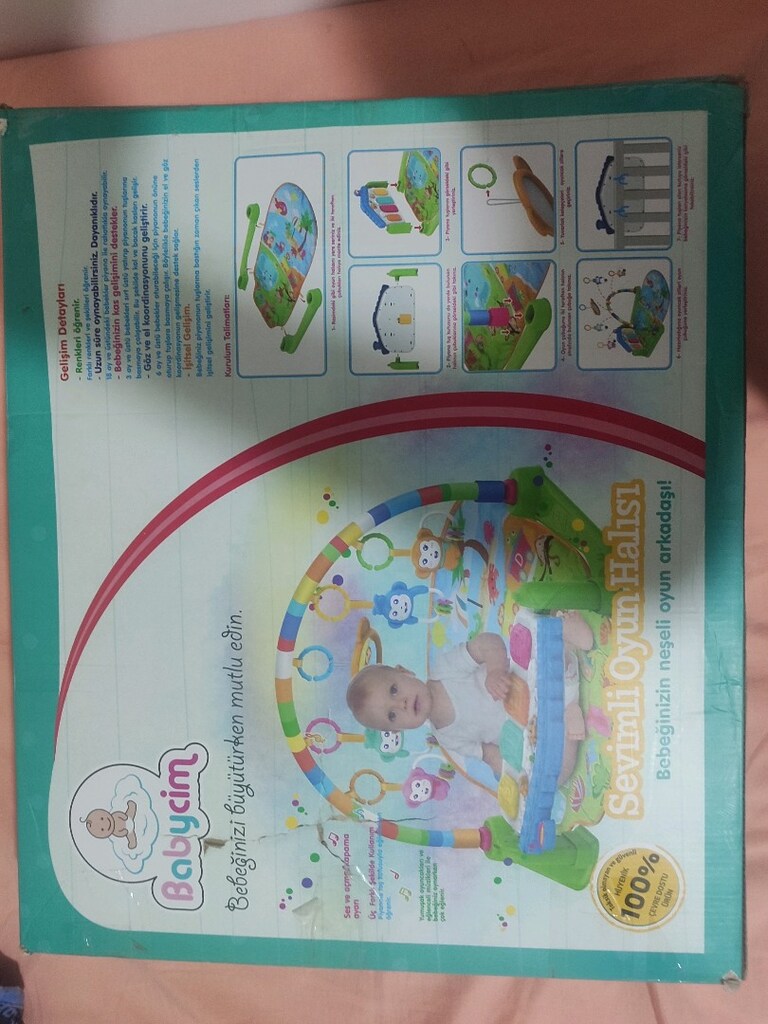 Babycim Sevimli Piyanolu Işıklı ve Sesli Bebek Oyun Halısı (Kutulu) - 3