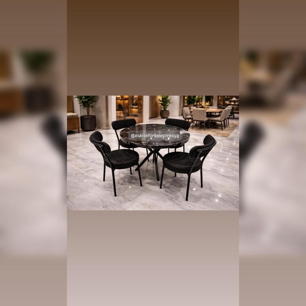 SIFIRR KAMPANYAAA Yuvarlak masa takımı 4 sandalyeli FİYAT - 5