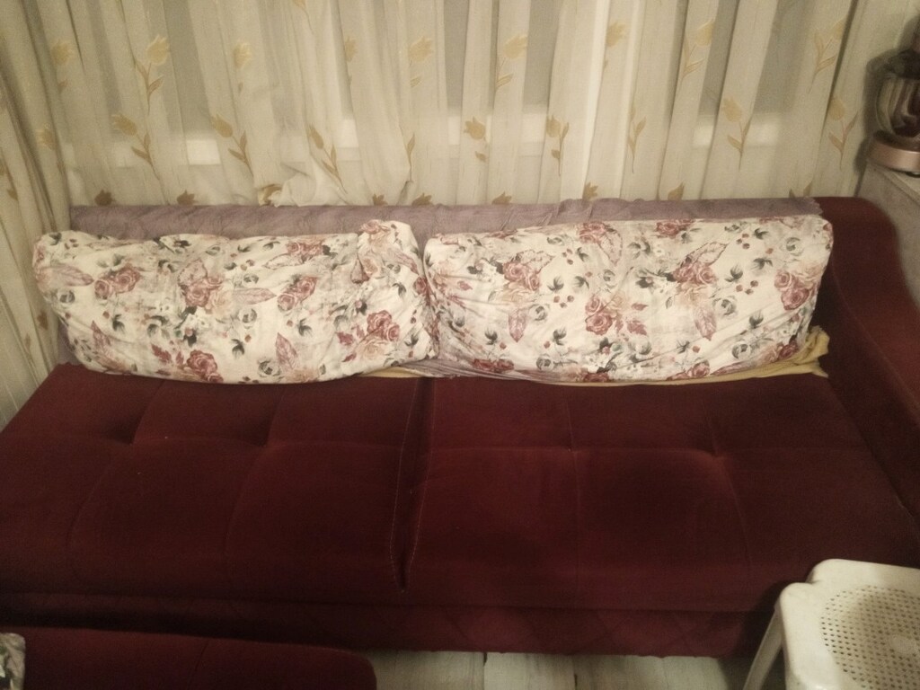 bordo kadife L köşe koltuk - 2