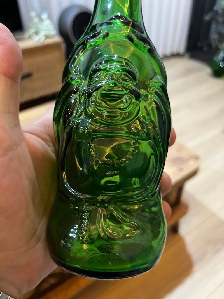 buda kabartma dekoratif şişe - 9