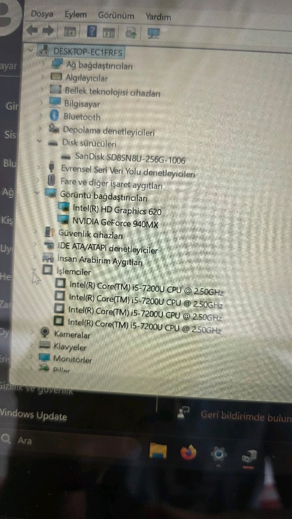 Hp X360 Core i5-7200, 2gb ddr5 940mx, 256ssd,8gb dokunmatik laptop - 15