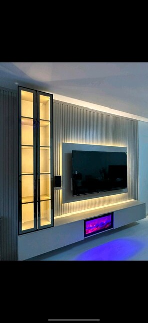 Duvar Paneli Tv Ünitesi Duvar Ünitesi Şömineli modern