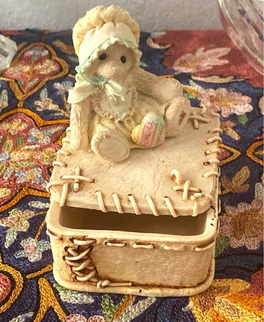 Vintage Tedy Ayıcık Biblolu Takı Kutusu - 13