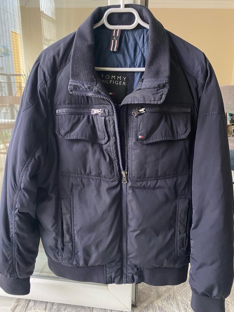 Tommy Hilfiger Lacivert Orijinal Mont L Beden Kışlık Şık Sportif