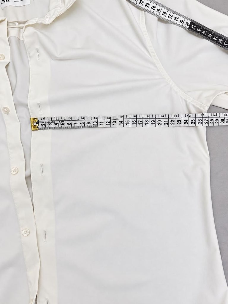 Zara Erkek Krem Stretch Gömlek M Beden - 7