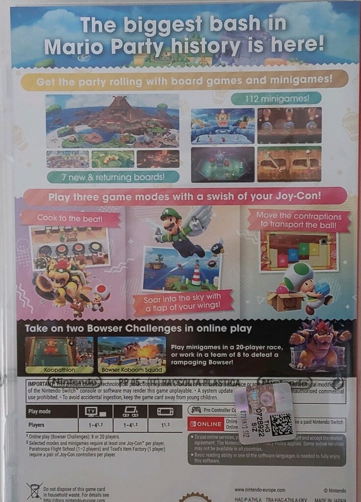 Sıfır kapalı kutu Lütfen açklmyı okuyn Swith Mario Party Jamboree oyun - 3