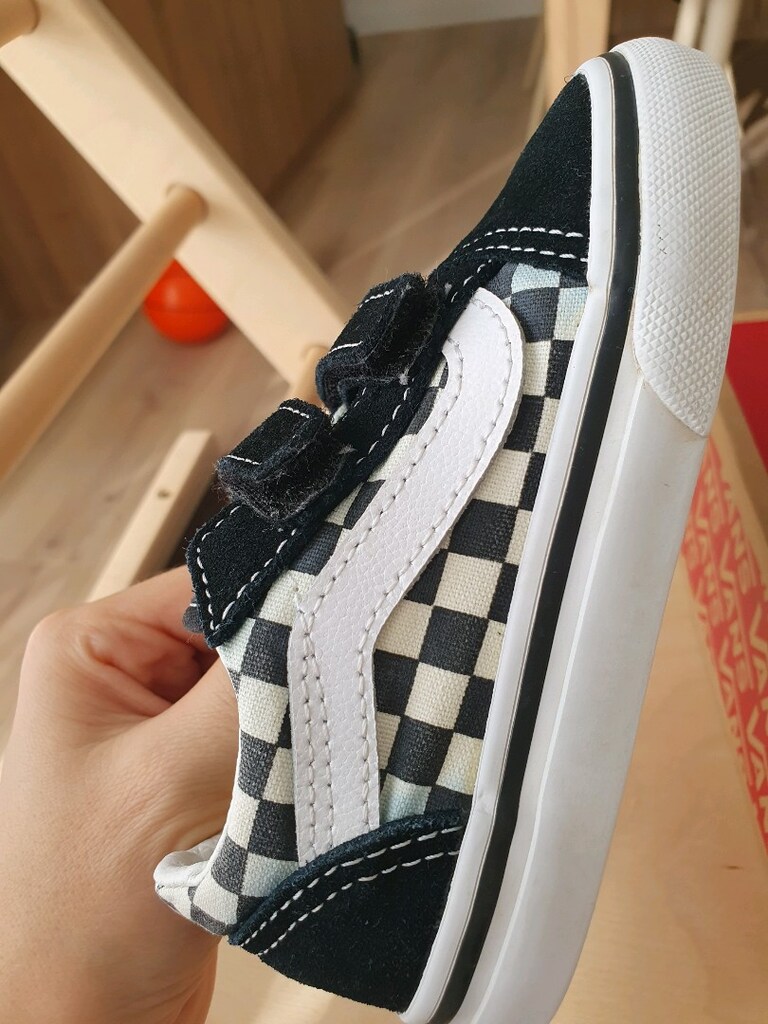 Siyah Vans Erkek Bebek Çocuk Cırtlı Spor Ayakkabı Süet - 9