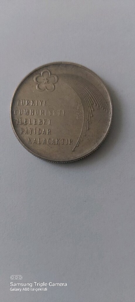 CUMHURİYETİN 50.YILINA ÖZEL12 GRAM GÜMÜŞ HATIRA PARA - 2