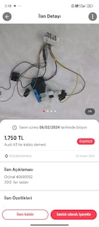 Audi a3 far kablosu - 3