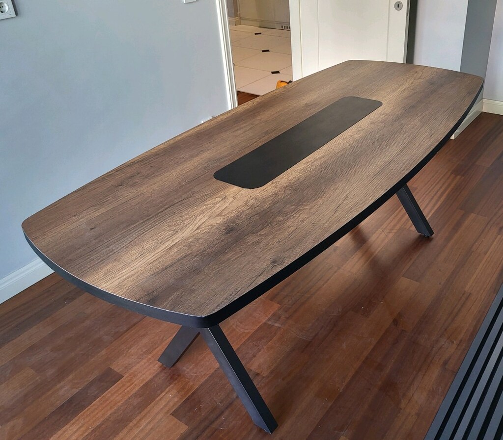 OVAL KESİM TOPLANTI MASASI 200×90 - 12