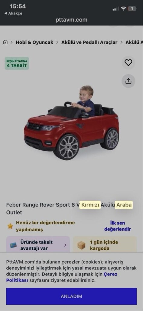 Satılık Akülü Araba RANGE ROVER - 2