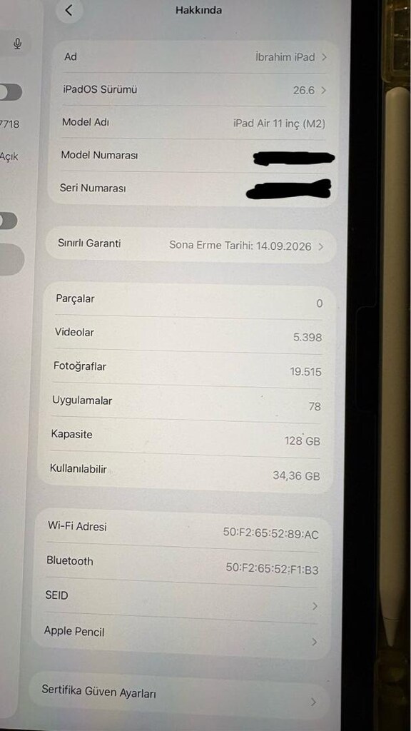 ipad air 11 inç 128gb tertemiz - 3