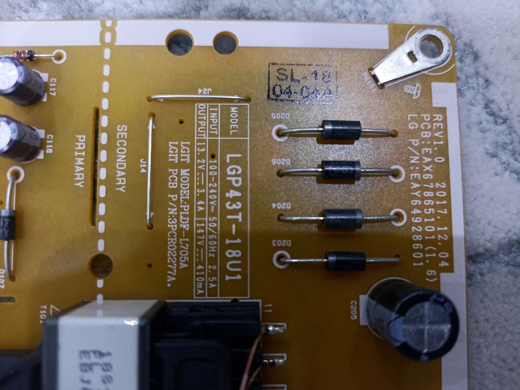 LG 43UK6950PLB güç power besleme kartı - 3