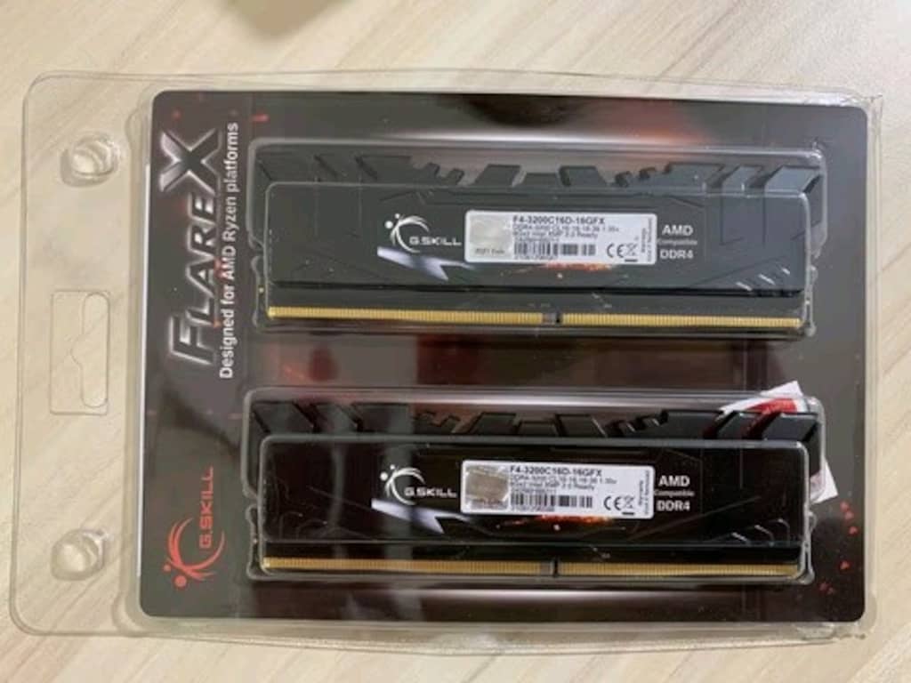 Gskill 16gb (2x8gb) flare x ddr4 3200mhz cl16 1.35v dual kit ram