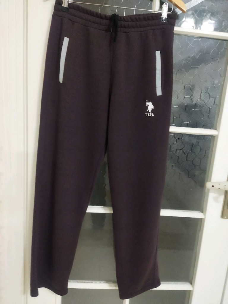 USPA Koyu mürdüm erkek alt eşofman - 2
