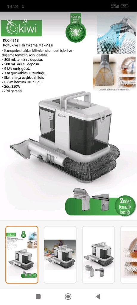 Koltuk ve halı yıkama Makinesi kiwi 4318
