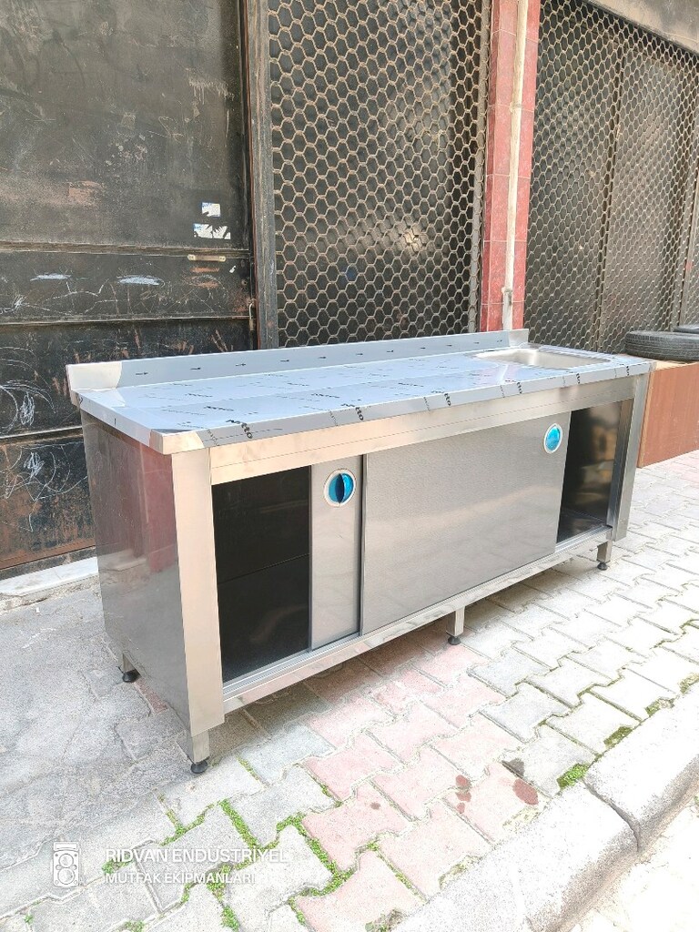 krom evye paslanmaz bulaşık yıkama lavabosu hazır mutfak eviye tezgah - 18