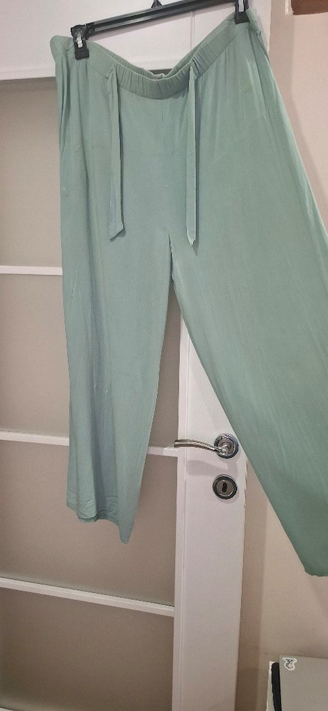 Mint Yeşil- Mint mavisi Rahat ve Şık Pantolon - 3