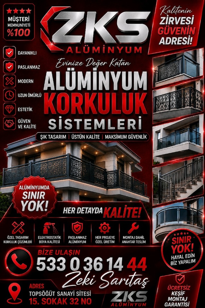Modern Tasarım, Üstün Kalite, Maksimum Güvenlik – ZKS Alüminyum