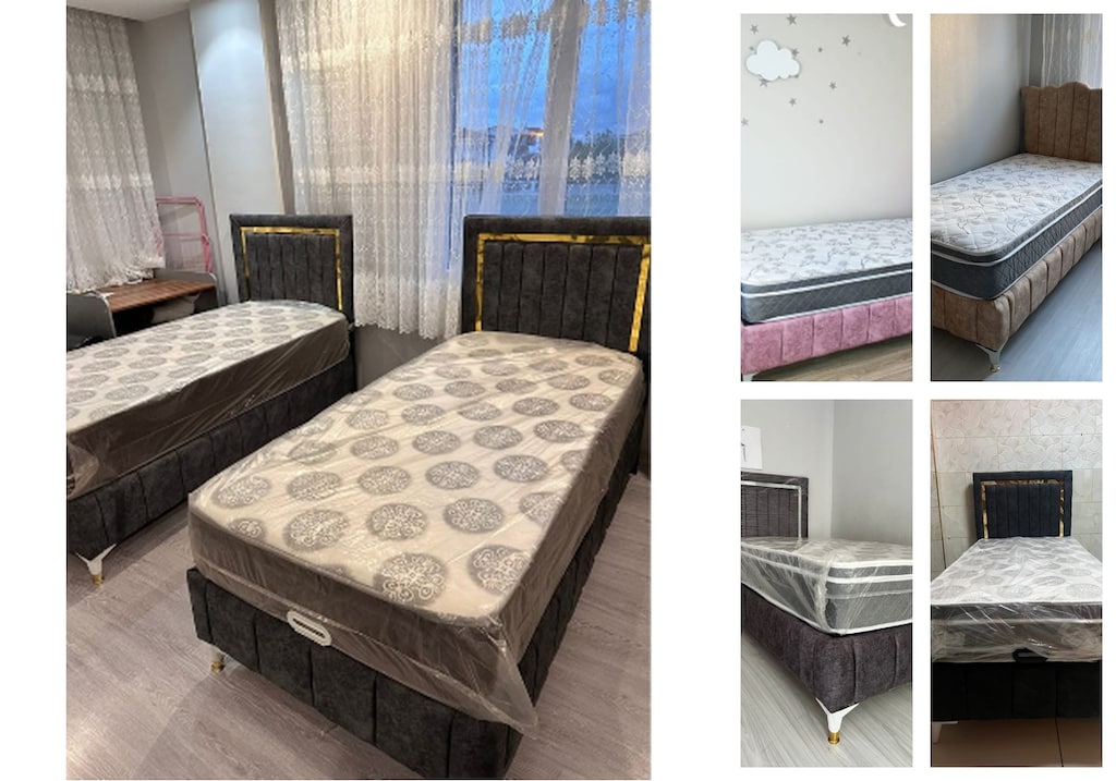 tek kişilik baza başlık yatak alctjiujhj - 5