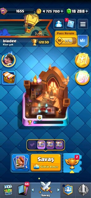 Clash Royal online oyun full taş ve para