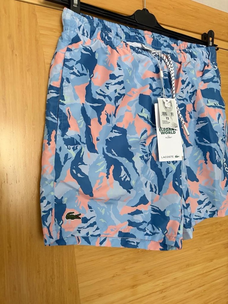Orijinal lacoste şort mayo small beden sıfır etiketli mavi renk - 15