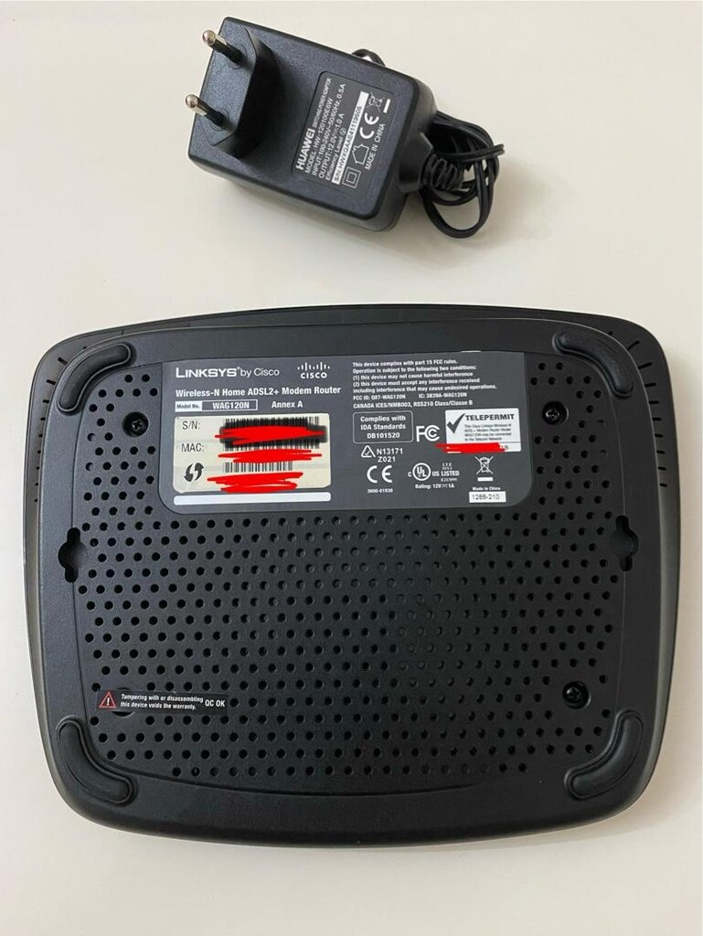 Lınksys Cisco WAG120N modem router - 4