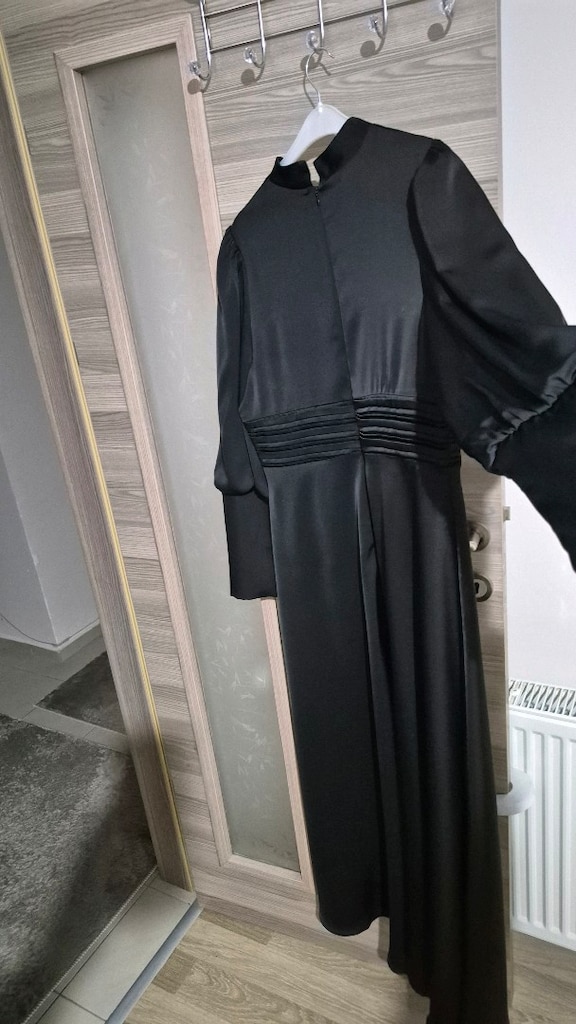 Saten abiye veya günlük saten elbise tertemiz yepyeni - 14