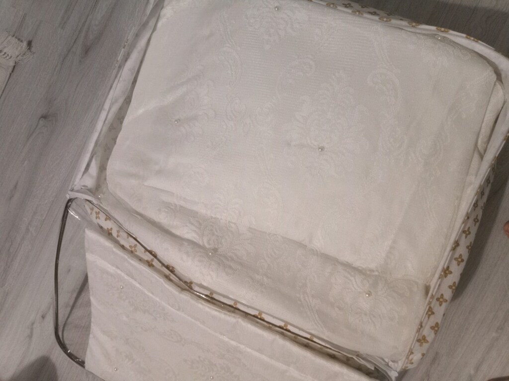 çift kişilik incili dantel küpürlü yatak örtüsü - 4
