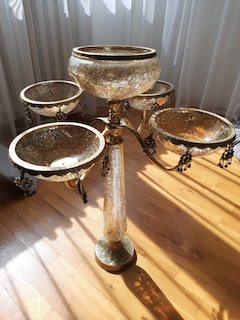 dekoratif gold metal aksesuar şamdan - 2