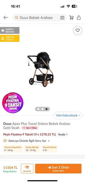 BEBEK ARABASI -PUSET
