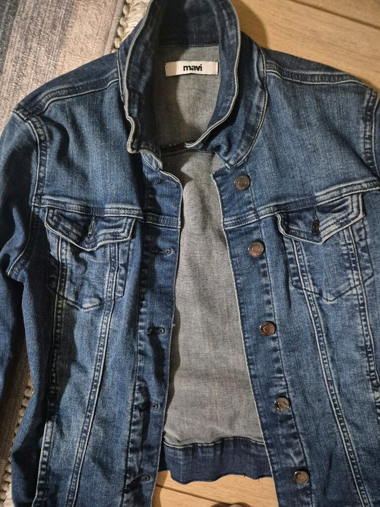 36 Beden mavi jeans Kot Ceket — görsel 2/6