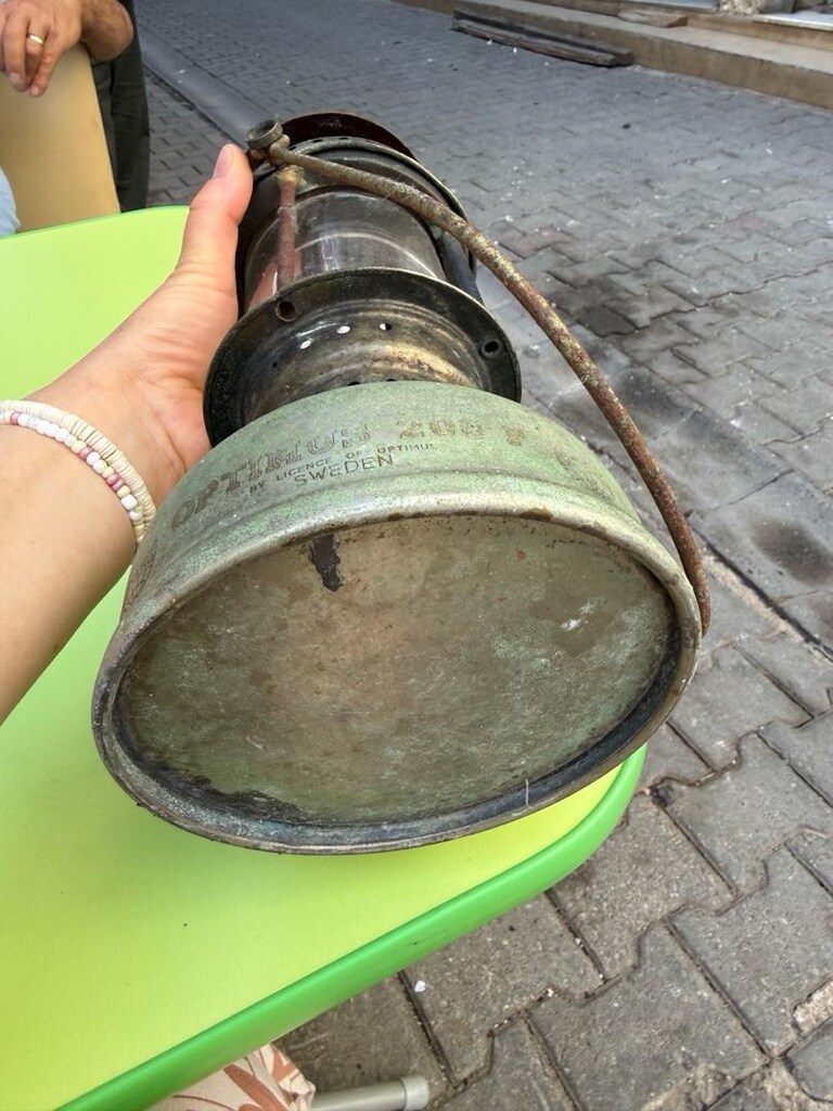 Orijinal Optimus marka eski dönem gaz lambası lüküs fener - 10