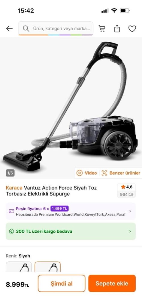 Karaca Vantuz Action Force Süpürge - 5